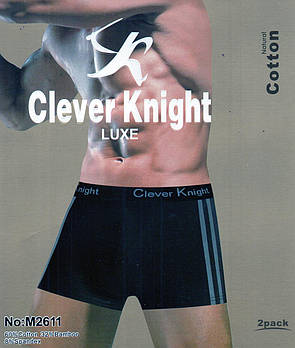 Труси чоловічі боксери бавовна з бамбуком Clever Knight, розміри XL-4XL, 2611