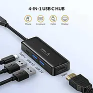 4in1 багатопортовий адаптер iDsonix USB-C з 4K HDMI, фото 3