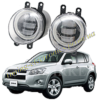 Противотуманные фары LED 45watt Toyota Rav 4,Camry,YARIS 5500lumen бело-желтые на 3 линзы с четкой СТГ