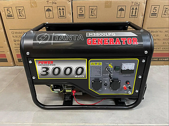 ЕлектроГенератор Газ/Бензиновий Однофазний TANTA H3800LPG 2.8-3 КВт Газовий Бензогенератор Електростартер