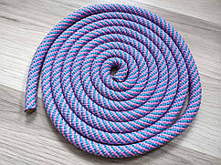 Скакалка для художньої гімнастики 3 м рожево-блакитна смужка T 150