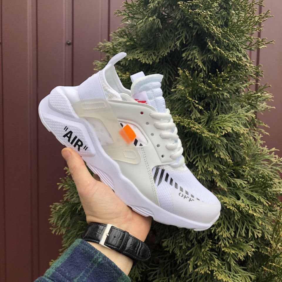 Жіночі кросівки Nike Huarache Fragment Design сіточка шкіряні повітропроникні літні білий