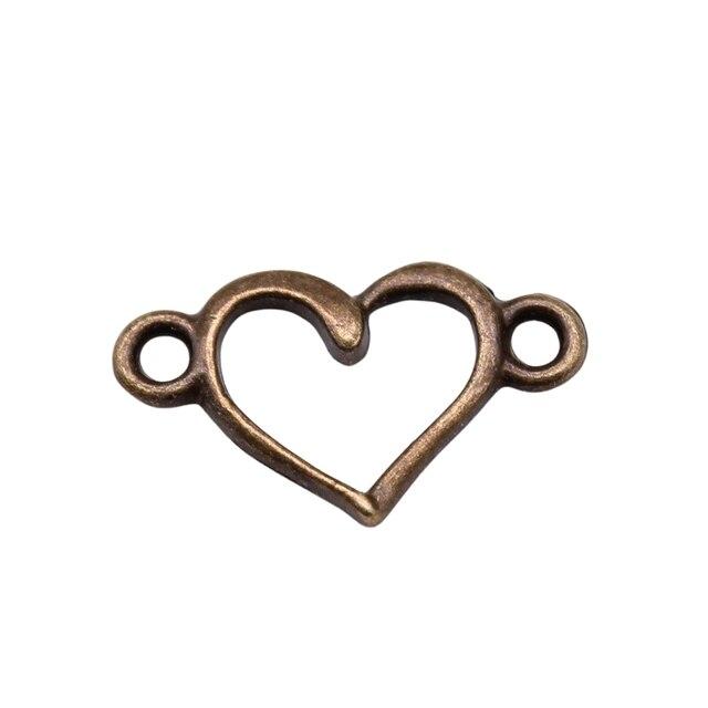 Конектор Finding Серце Антична бронза 15 мм x 9 мм