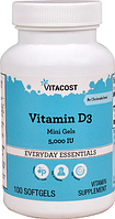 Витамин Д3, Vitacost, Vitamin D3, 5000 IU, 100 капсул