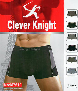 Труси чоловічі боксери бавовна з бамбуком Clever Knight, розміри XL-4XL, 7610