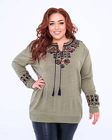 Джемпер вишиванка жіноча полубатал р.52-56