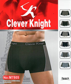 Труси чоловічі боксери бавовна з бамбуком Clever Knight, розміри XL-4XL, 7805