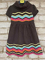 1, Вязаное коричневое стильное платье сарафан на девочку Джимбори Gymboree Размер 4Т Рост 99-107 см