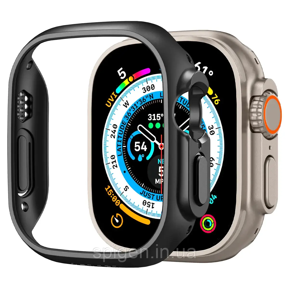 Чохол Spigen для Apple Watch Ultra (49mm) - Thin Fit, Black (ACS05458)