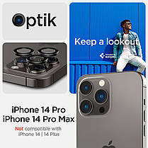 Захисне скло Spigen для камери iPhone 15 Pro/ 14 Pro/ 15 Max/ 14 Pro Max -Optik Pro (2 шт.), Black (AGL05205), фото 5