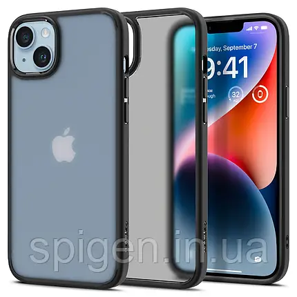Чохол Spigen для iPhone 15 Plus / 14 Plus - Ultra Hybrid, Frost Black (ACS04901), фото 1