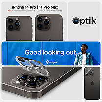 Захисне скло Spigen для камери iPhone 14 Pro/14 Pro Max — Optik Camera Lens (2шт), Clear (AGL05228), фото 3