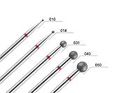 Фреза алмазна 001 червона  (Шар)  DLX / розміри-016, 025, 040, 050