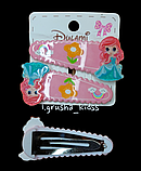 Шпилька-хлопавка (тик-так) затискач дитяча "Принцеси" 5 см в асортименті, 2 шт (СС 2-20), фото 4