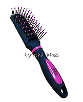 Расческа масажная для волос Global Fashion Professional розовая, квадратная 18 см M9552DA