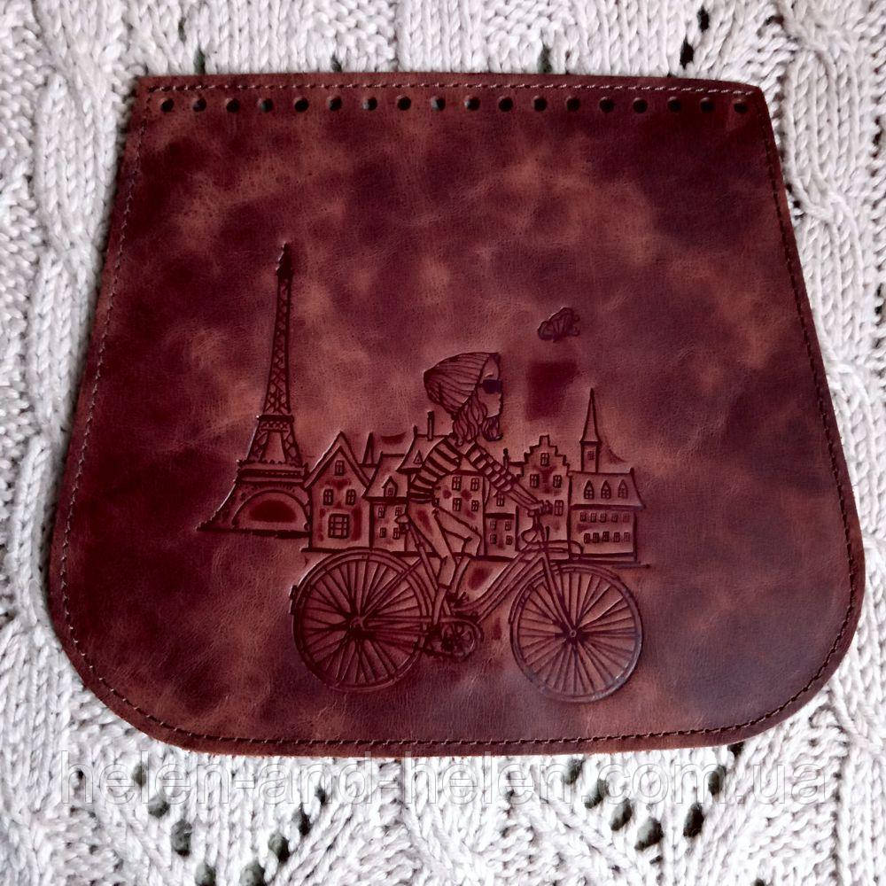 Клапан трапеція. "Париж". Колір Коньячний, фото 1