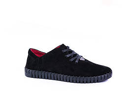 Мокасини замшеві Prime shoes чорні 40 41 44 45 розмір