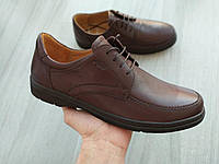 Мужские кожаные туфли Икос 392 коричневые(BRT)