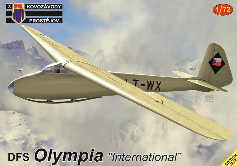 Пластикова модель 1/72 Kovozavody Prostejov 0356 німецький одномісний планер DFS Olympia „International“