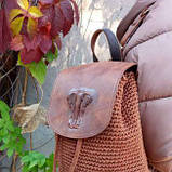 Клапан для рюкзака "Слон". Колір "Коньячний"., фото 5