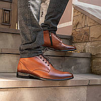 Очень красивая и удобная мужская обувь. Светло-коричневые ботинки(BRT)
