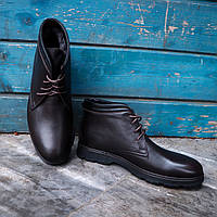 Теплые мужские ботинки Ikos на шнурках 42, 45 размер, коричневого цвета.(BRT)