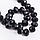 Бусини кришталеві (Рондель) 8х6 мм, приблизно 68 намистин, колір чорний, фото 2