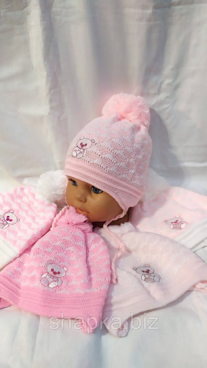 Шапка дитяча в'язана, одношарова., фото 1