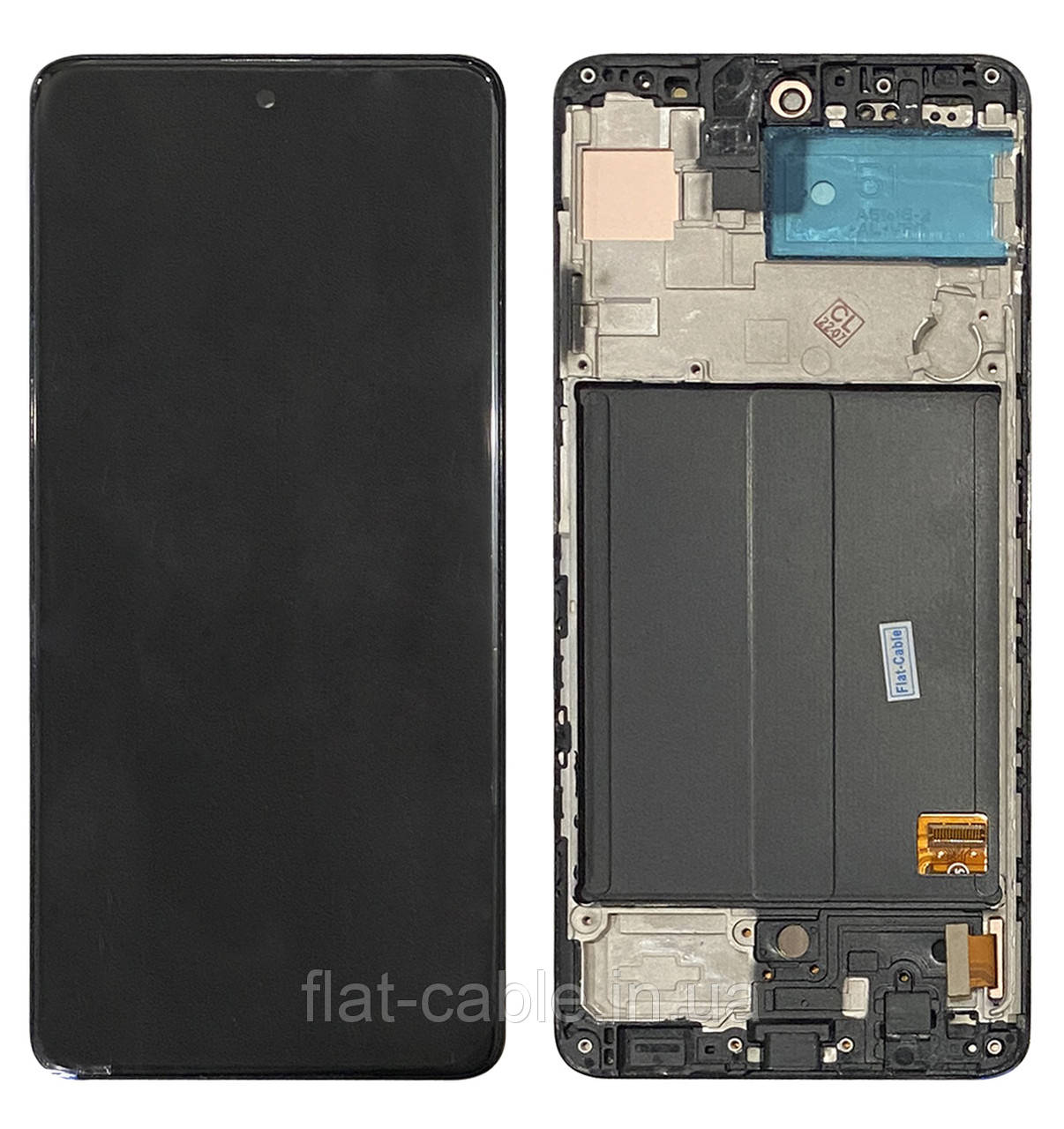 Дисплей + сенсор Samsung A515 (A51) Чорний LCD OLED у рамці Оригінальний Розмір (Big glass) (PRC)