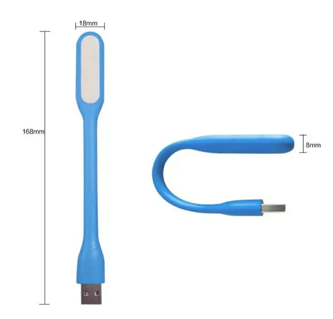 Гнучка портативна USB-світлодіодна лампа, гнучка USB-лампа колір блакитний