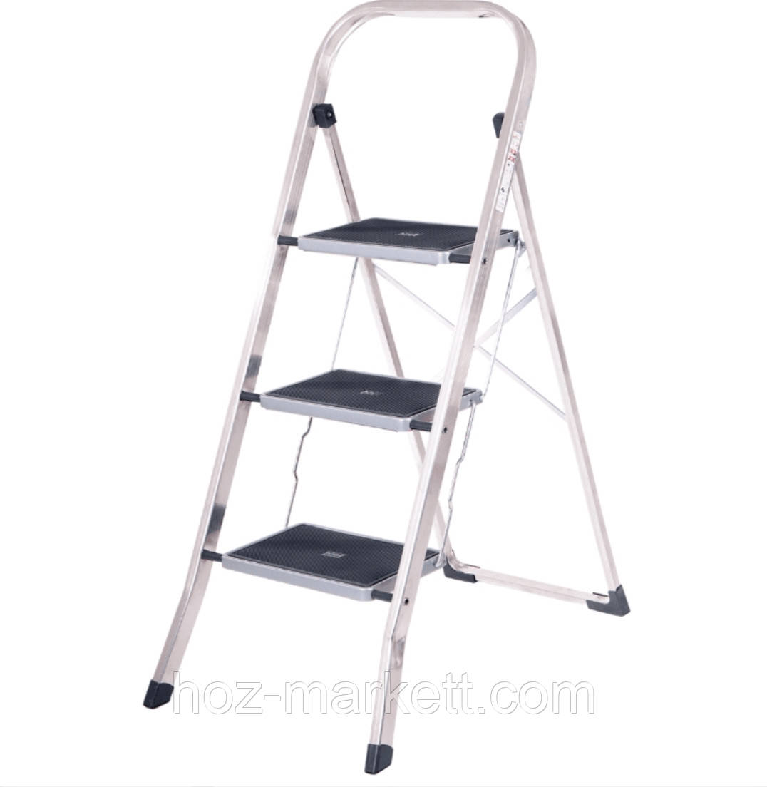 Драбина — драбина 2123 на 3 щаблі з прогумованими щаблями, фото 1