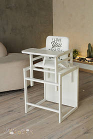 Стільчик для годування трансформер Color, Білий