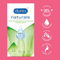 Презервативи Durex Naturals латексні з гелем-змазкою (тонкі) 12 шт. (4820108004931), фото 4