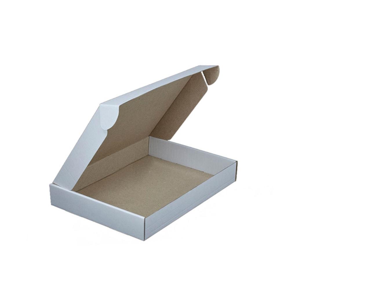 Подарочная картонная самосборная коробка 35х30х10см белая упаковка для подарков одежды - фото 3 - id-p1759969443