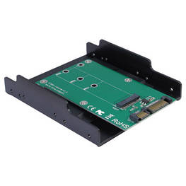 Конвертор Maiwo SATA to M.2 (NGFF) SSD 22*42mm, 22*60mm, 22*80mm, в 3,5" (KT001B) - оригінал