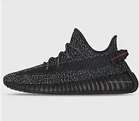 Кроссовки adidas yeezy boost Yeezy 350 V2 Static Black Reflective (Полный рефлектив)