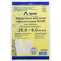 Хірургічна пов'язка ТМ IGAR тип Лайтпор (на основі спанлейс) 15,0 х 9,0 см