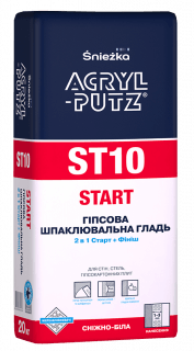 Шпаклівка АКРИЛ-ПУТС старт+фініш ST10 2,5кг., Снежка