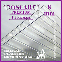 Сотовый поликарбонат 2100Х12000Х8 mm OSCAR Premium прозрачный Сербия