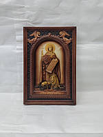 Икона Святая Дарья, икона из дерева, резная из дерева 30х19см