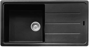 Мийка кухонна Franke Basis, фраграніт, прямокутник, з крилом, 970х500х200мм, чаша - 1, накладна, BFG 611-97, онікс Baumar -