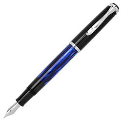 Ручка перова Pelikan Classic Marbled Blue, корпус синій, перо F, М205