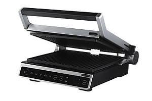 Гриль Ardesto прижимний  2000Вт, темп. режимів-6, з`ємні пластини, розкриття на  180°, сріблястий Baumar - Порадуй Себе