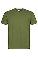 Мужская футболка однотонная оливковая 2000-59
