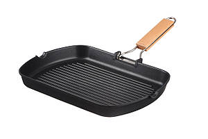 Сковорода гриль Ardesto Gemini Baceno, 34х24см, алюміній, чорний Baumar - Порадуй Себе