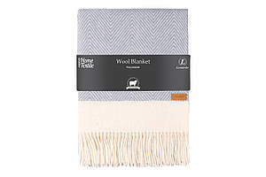 Плед Ardesto Leonardo Bianco, 140x200см, 100% вовна, блакитний Baumar - Порадуй Себе