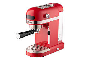 Кавоварка Ardesto ріжкова 1.4л, мелена, ручний капучинатор, підігрів чашок, червоний Baumar - Порадуй Себе