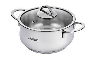 Каструля зі скляною кришкою Ardesto Black Mars, 4.3л, нержавіюча сталь Baumar - Порадуй Себе