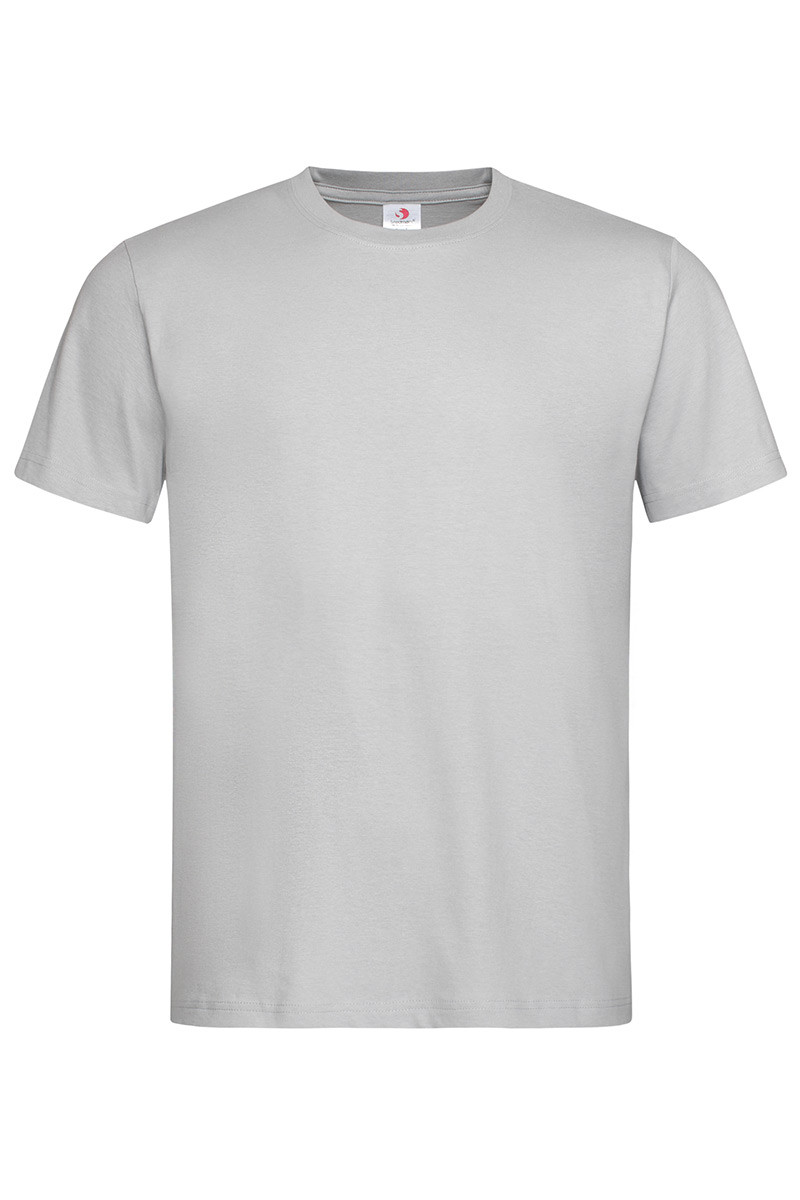 Чоловіча футболка однотонна світло-сіра 2000-МТ