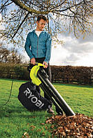 Повітродув-пилосос садовий мережевий Ryobi RBV3000CESV 3000Вт 3в1 375км/год мішок 45л ергоремені Vertebrae 5.1кг Baumar - Порадуй